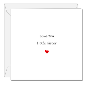 Little Sister Birthday Card Thank You Missing You Support Card Cute Heartfelt Love