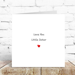 Little Sister Birthday Card Thank You Missing You Support Card Cute Heartfelt Love