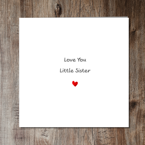 Little Sister Birthday Card Thank You Missing You Support Card Cute Heartfelt Love