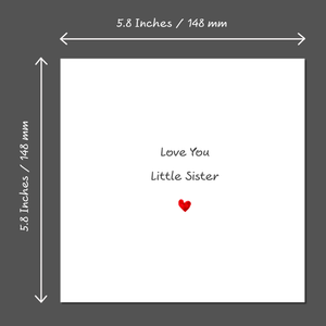 Little Sister Birthday Card Thank You Missing You Support Card Cute Heartfelt Love
