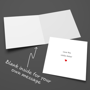 Little Sister Birthday Card Thank You Missing You Support Card Cute Heartfelt Love