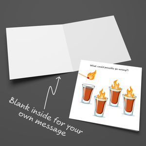 Sambuca Tequila Birthday Card 18th 21st 30th 40th 50th Friend Friendships Funny Humorous Alcohol Party Swizzoo