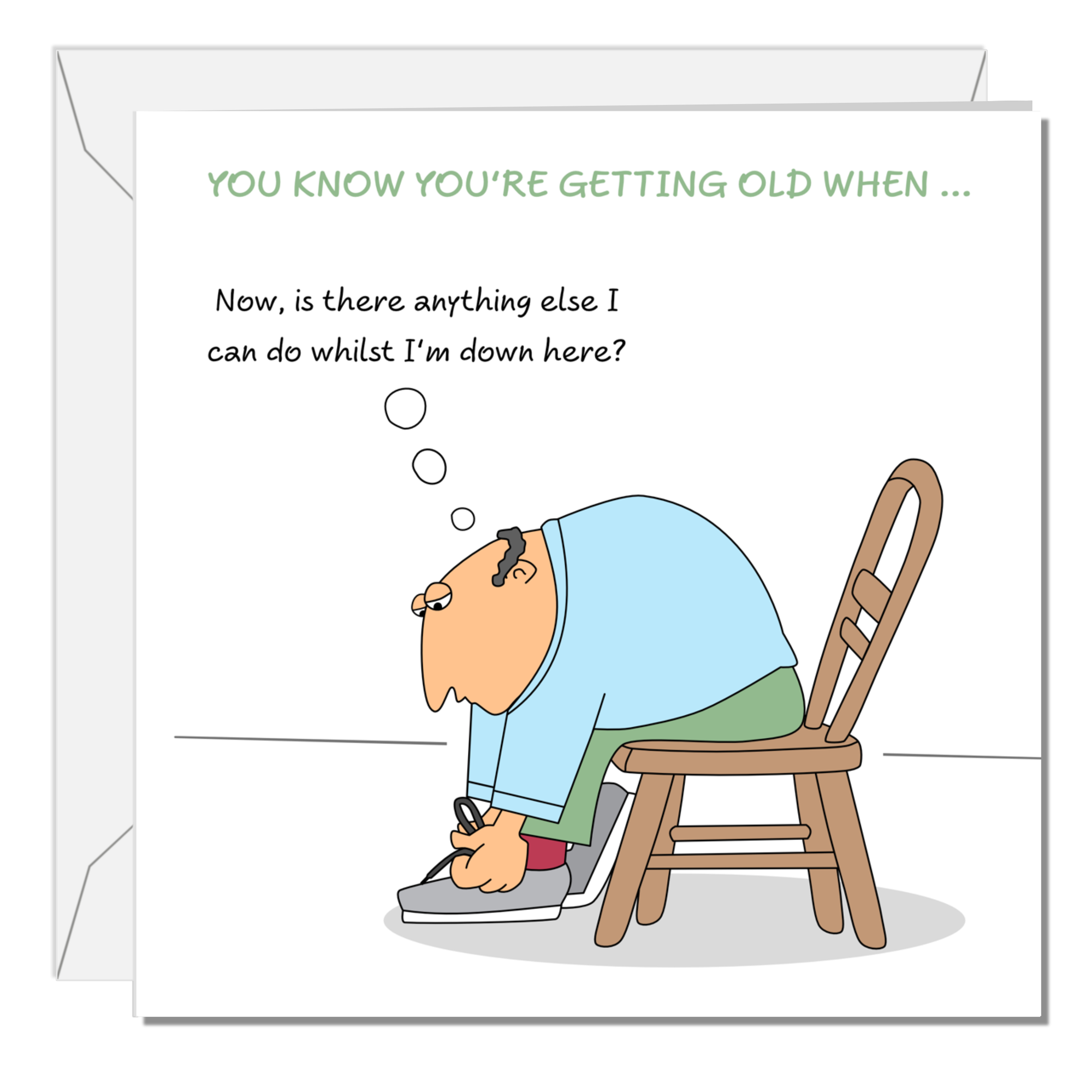 Funny Birthday Card for Male 50th 60th 70th Husband Father Dad Uncle Brother Son Man Friend Old Aged Age Humorous Fun Creaky Grey
