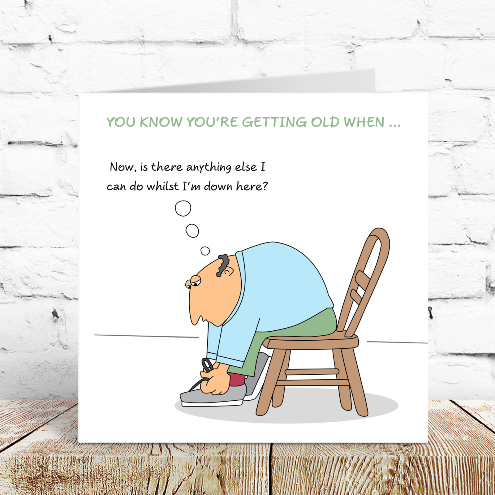 Funny Birthday Card for Male 50th 60th 70th Husband Father Dad Uncle Brother Son Man Friend Old Aged Age Humorous Fun Creaky Grey