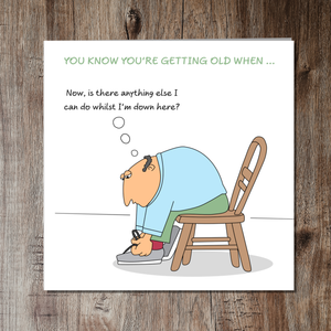 Funny Birthday Card for Male 50th 60th 70th Husband Father Dad Uncle Brother Son Man Friend Old Aged Age Humorous Fun Creaky Grey