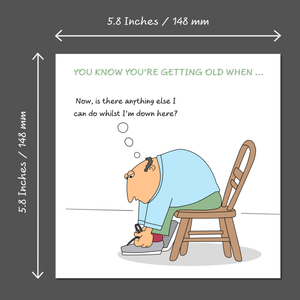 Funny Birthday Card for Male 50th 60th 70th Husband Father Dad Uncle Brother Son Man Friend Old Aged Age Humorous Fun Creaky Grey