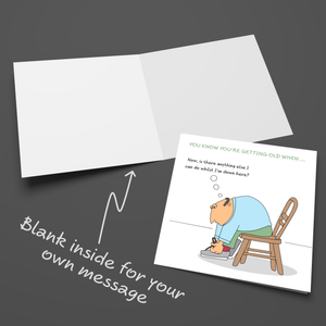 Funny Birthday Card for Male 50th 60th 70th Husband Father Dad Uncle Brother Son Man Friend Old Aged Age Humorous Fun Creaky Grey