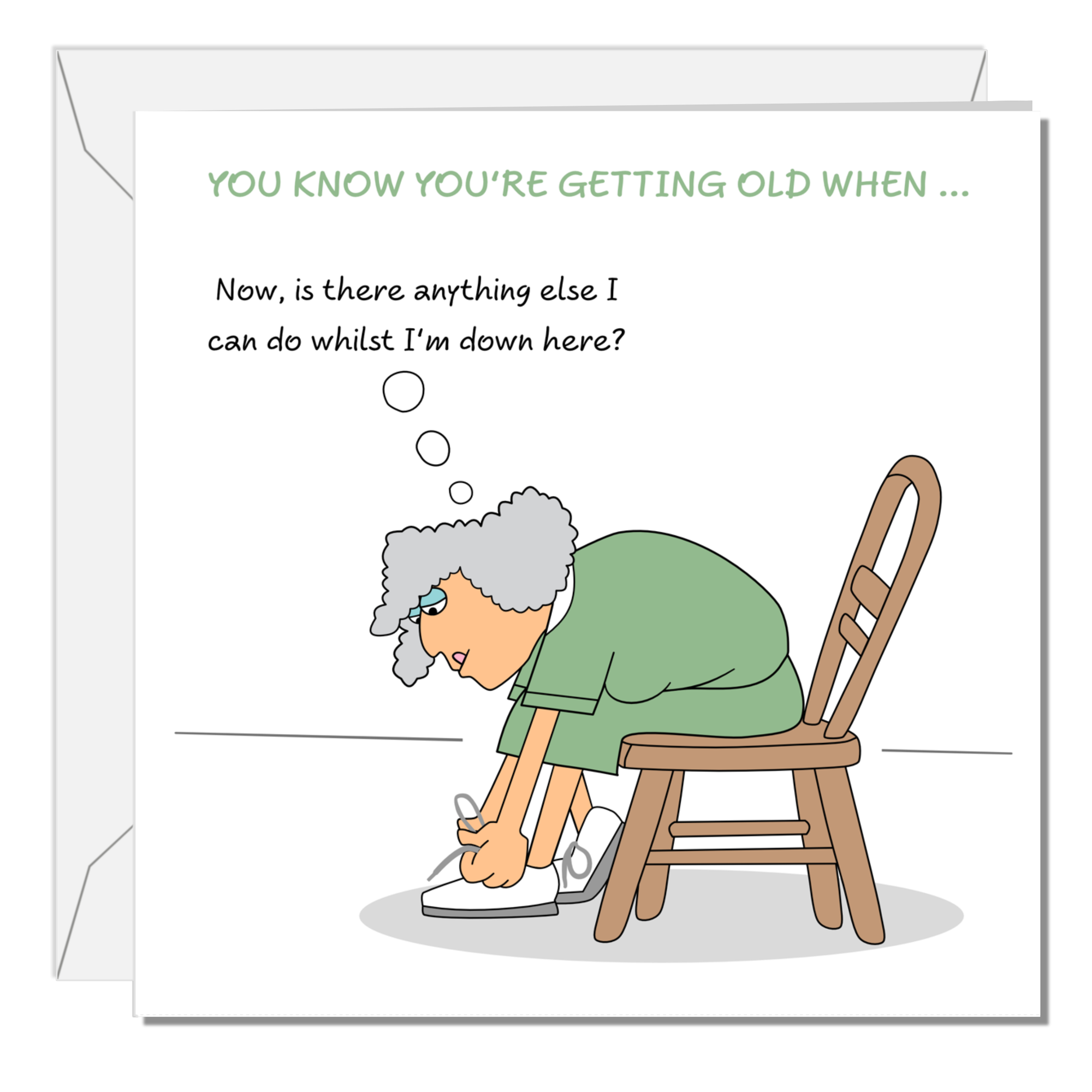 Funny Birthday Card for Female 50th 60th 70th Grandma Wife Mother Mum Aunt Sister Daughter Female Friend Old Aged Age Humorous Fun Creaky Grey