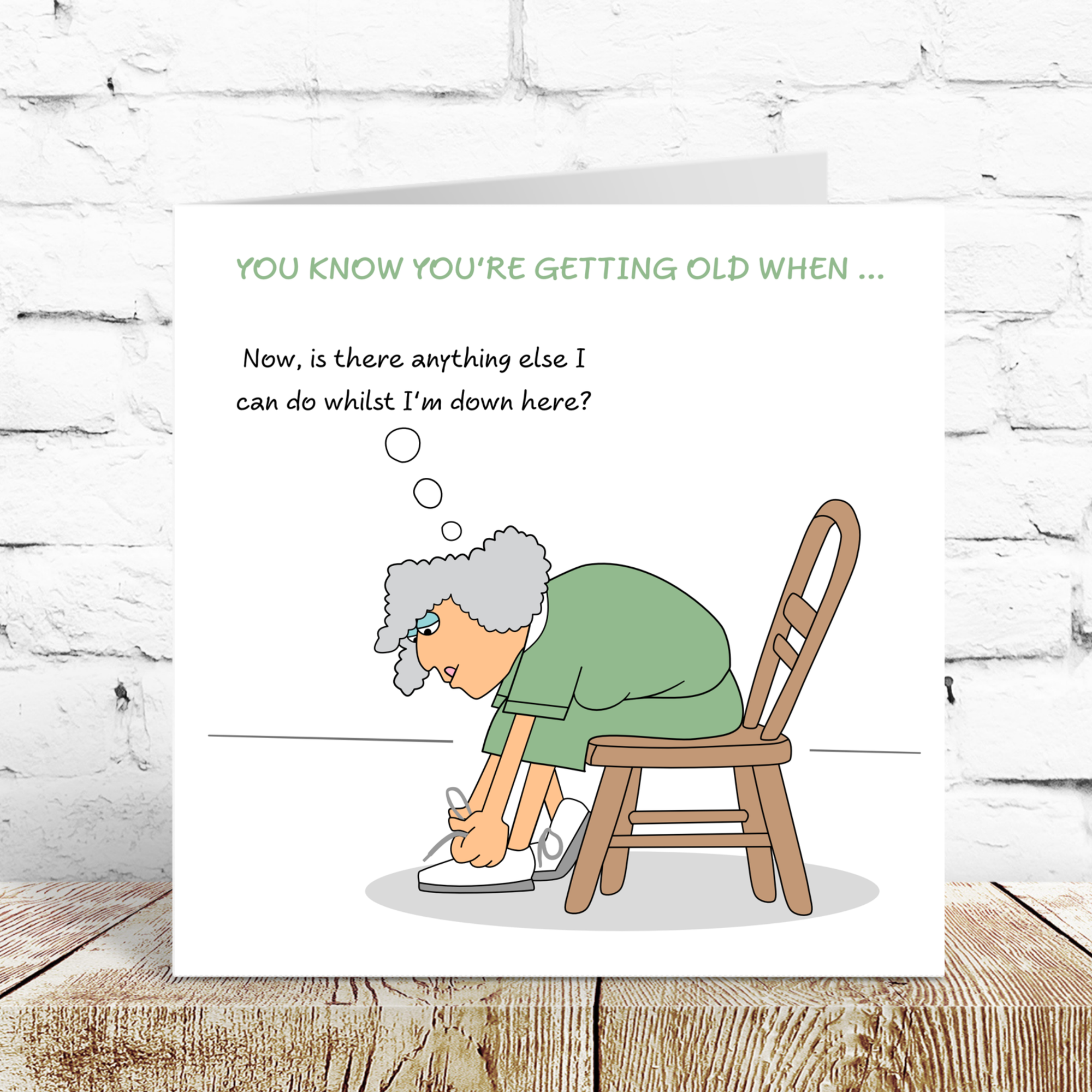 Funny Birthday Card for Female 50th 60th 70th Grandma Wife Mother Mum Aunt Sister Daughter Female Friend Old Aged Age Humorous Fun Creaky Grey