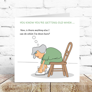 Funny Birthday Card for Female 50th 60th 70th Grandma Wife Mother Mum Aunt Sister Daughter Female Friend Old Aged Age Humorous Fun Creaky Grey