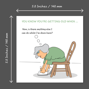Funny Birthday Card for Female 50th 60th 70th Grandma Wife Mother Mum Aunt Sister Daughter Female Friend Old Aged Age Humorous Fun Creaky Grey