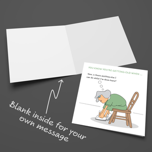 Funny Birthday Card for Female 50th 60th 70th Grandma Wife Mother Mum Aunt Sister Daughter Female Friend Old Aged Age Humorous Fun Creaky Grey