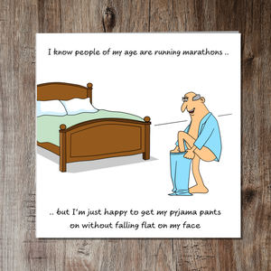 Funny Birthday Card 50th 60th 70th for Husband Father/Dad Uncle Male Friend - Humorous Old Aged Age - Fathers Day Card Ambition Tired
