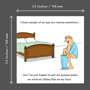 Funny Birthday Card 50th 60th 70th for Husband Father/Dad Uncle Male Friend - Humorous Old Aged Age - Fathers Day Card Ambition Tired