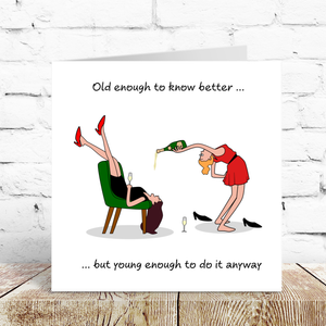 Funny Birthday Card Friendship Female Girl Friend Mum Humorous Party Cheeky BFF SWIZZOO