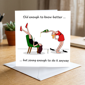 Funny Birthday Card Friendship Female Girl Friend Mum Humorous Party Cheeky BFF SWIZZOO