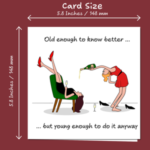 Funny Birthday Card Friendship Female Girl Friend Mum Humorous Party Cheeky BFF SWIZZOO