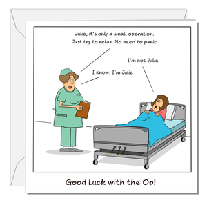Funny Surgery Operation Card for Her - Get Well Soon Card Recovery - Humorous Hip Knee Surgery Operation Card - Mum Daughter Sister Grandma Female Friend -  Hospital