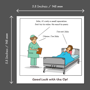 Funny Surgery Operation Card for Her - Get Well Soon Card Recovery - Humorous Hip Knee Surgery Operation Card - Mum Daughter Sister Grandma Female Friend -  Hospital