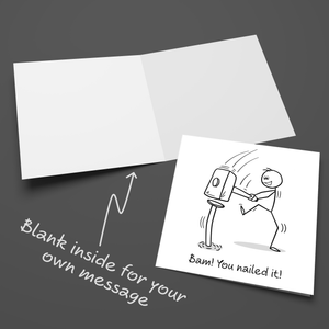 Congratulations on Passing Exams Test Card Son Brother Dad Daughter Sister Wife Godson Work Colleague Friend Humour You Nailed It