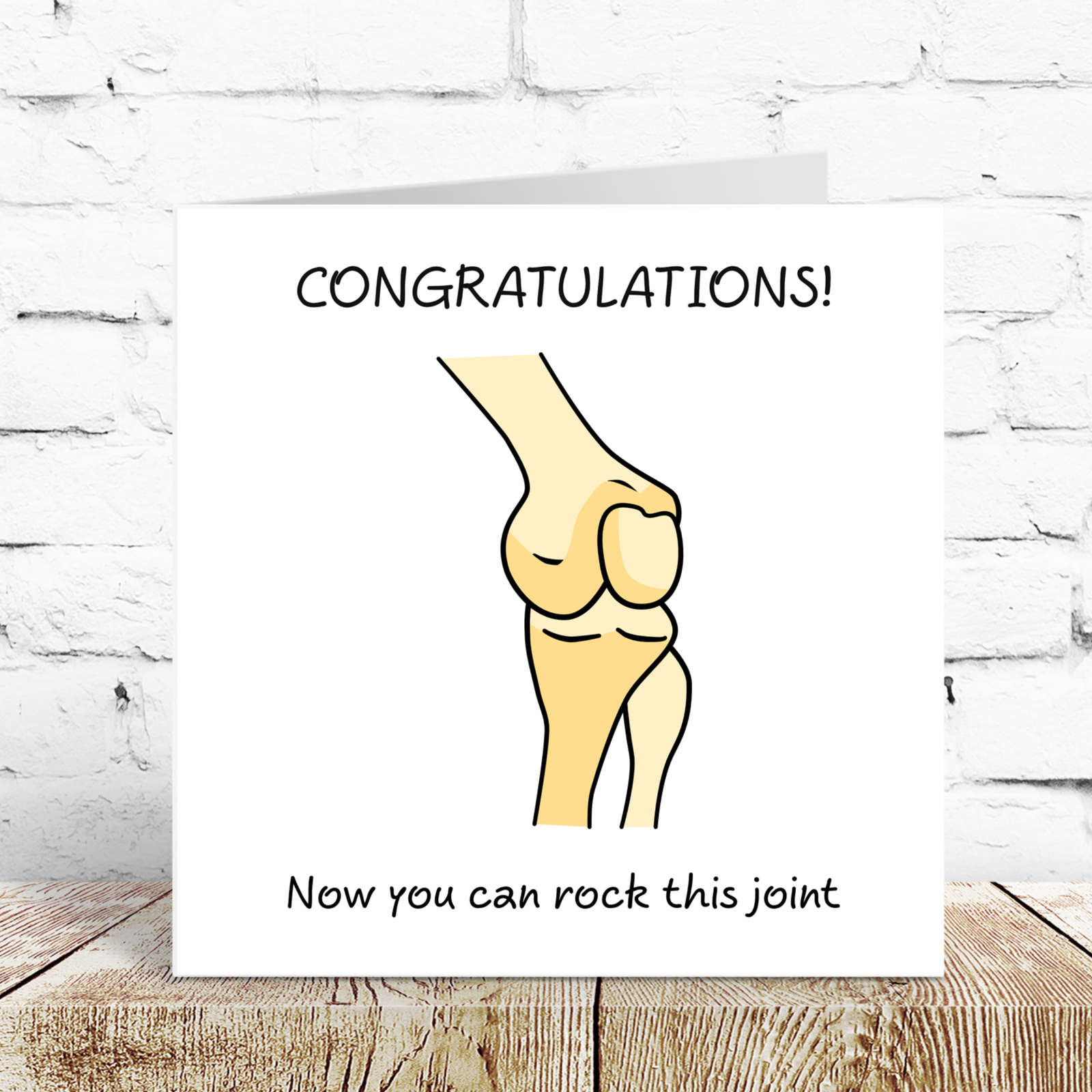 Funny Knee Replacement Surgery Card for Him or Her. Get Well Soon Card Operation Recovery Congratulations Humorous Male Female Woman Man