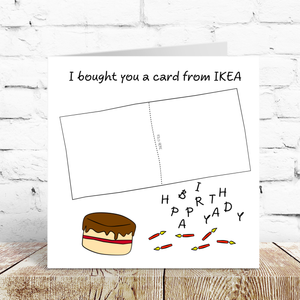 Funny Birthday Card With IKEA Joke. Build Your Own Birthday Card Dad Mum Son Daughter Friend Humour