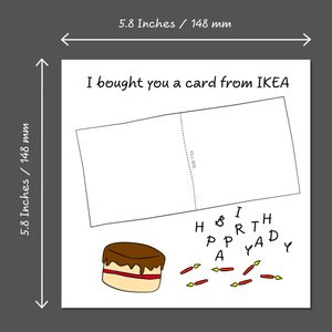 Funny Birthday Card With IKEA Joke. Build Your Own Birthday Card Dad Mum Son Daughter Friend Humour