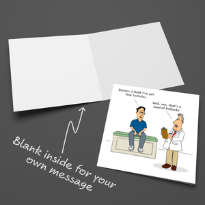 Funny Birthday Card for Him Male - Humorous Rude Cheeky - 20th 30th 40th Doctor