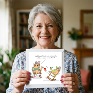 Funny Birthday card Friendship Card for her - 50th 60th 70th Birthday for Wife Mum Grandmother Female Friend- Old Senile Friend - Humorous
