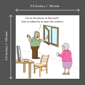 Funny Birthday Card Fathers Day Card - 60th 70th Husband Dad Granddad Grandfather Uncle Male Friend Computer Humorous Old Aged