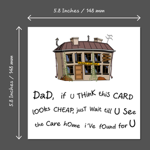 Funny Father's Day Card Dad Birthday Card 50th 60th 70th Humorous Care Home Retirement