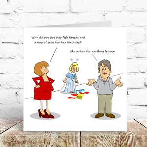 Funny Birthday Card for Husband Dad Mother Mum Daughter Family Friend Frozen Musical Elsa Anna
