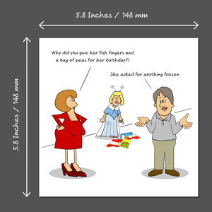 Funny Birthday Card for Husband Dad Mother Mum Daughter Family Friend Frozen Musical Elsa Anna