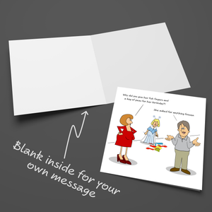 Funny Birthday Card for Husband Dad Mother Mum Daughter Family Friend Frozen Musical Elsa Anna