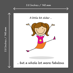 Girl friend Birthday Card, Fabulous Girlfriend, Mum Mom, Best Friend Daughter, Special Friend Card BFF card Funny Humorous Card