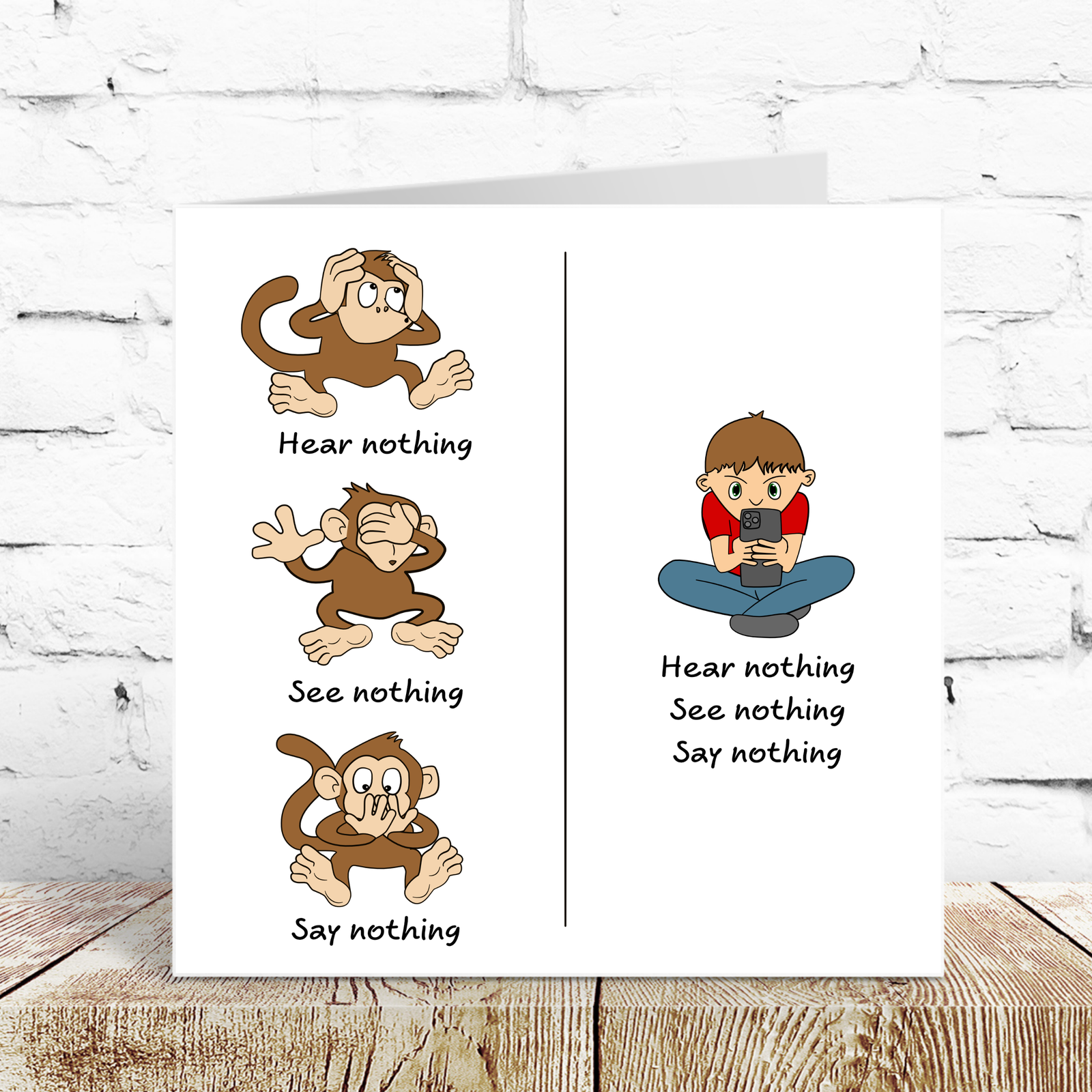 Funny Birthday Card for Son Cheeky Humour TikTiok Instagram on Phone Cartoon Joke By Swizzoo
