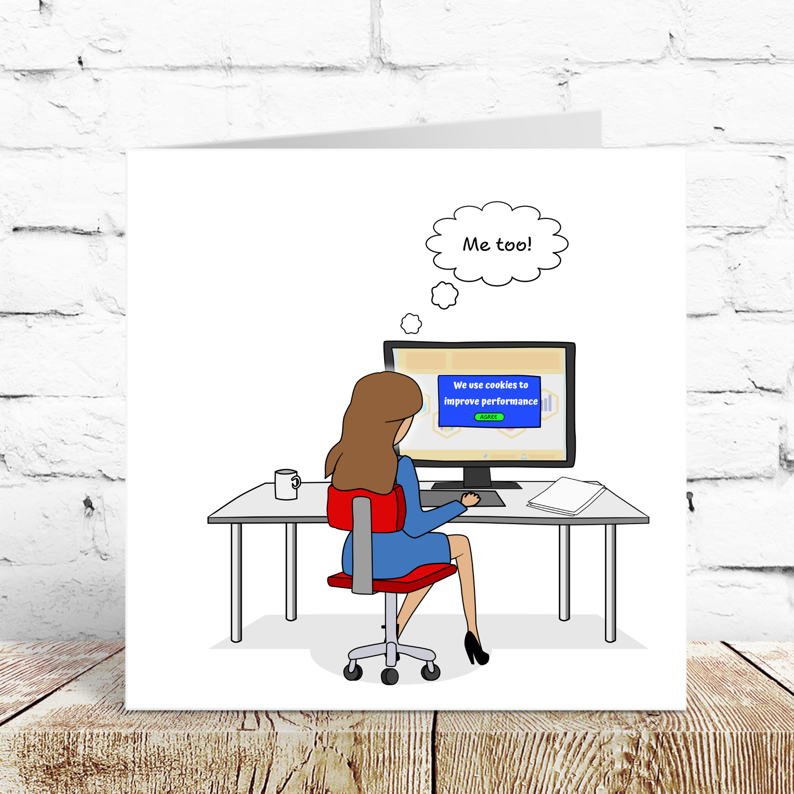 Funny Cookie Birthday Card Girl Friend Girlfriend Mum Best Female Daughter Cookie Coffee
