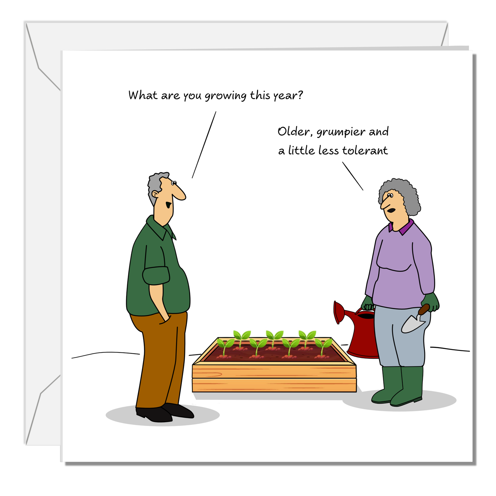Funny Gardening Birthday Card 50th 60th 70th 80th Wife Mum Granny Grandmother Sister Female Friend Old Age Ageing Funny Humour Fun Vegetables