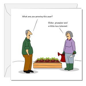 Funny Gardening Birthday Card 50th 60th 70th 80th Wife Mum Granny Grandmother Sister Female Friend Old Age Ageing Funny Humour Fun Vegetables
