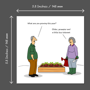 Funny Gardening Birthday Card 50th 60th 70th 80th Wife Mum Granny Grandmother Sister Female Friend Old Age Ageing Funny Humour Fun Vegetables