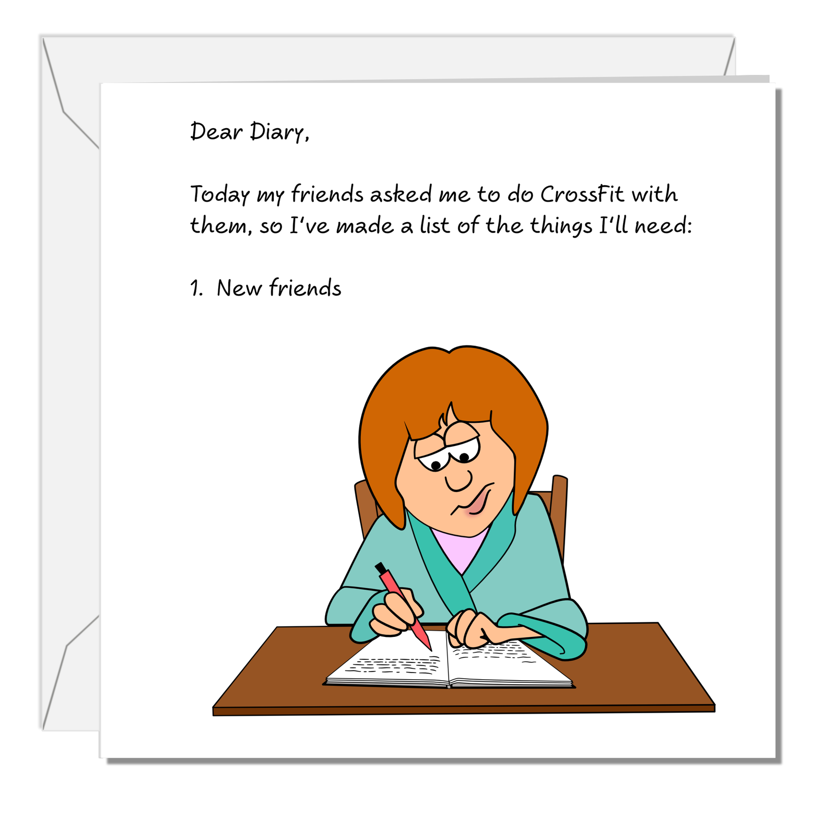 Funny Birthday Card for Girl Friend Female Mum Daughter Sister Pilates Running