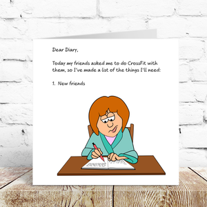 Funny Birthday Card for Girl Friend Female Mum Daughter Sister Pilates Running
