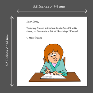 Funny Birthday Card for Girl Friend Female Mum Daughter Sister Pilates Running