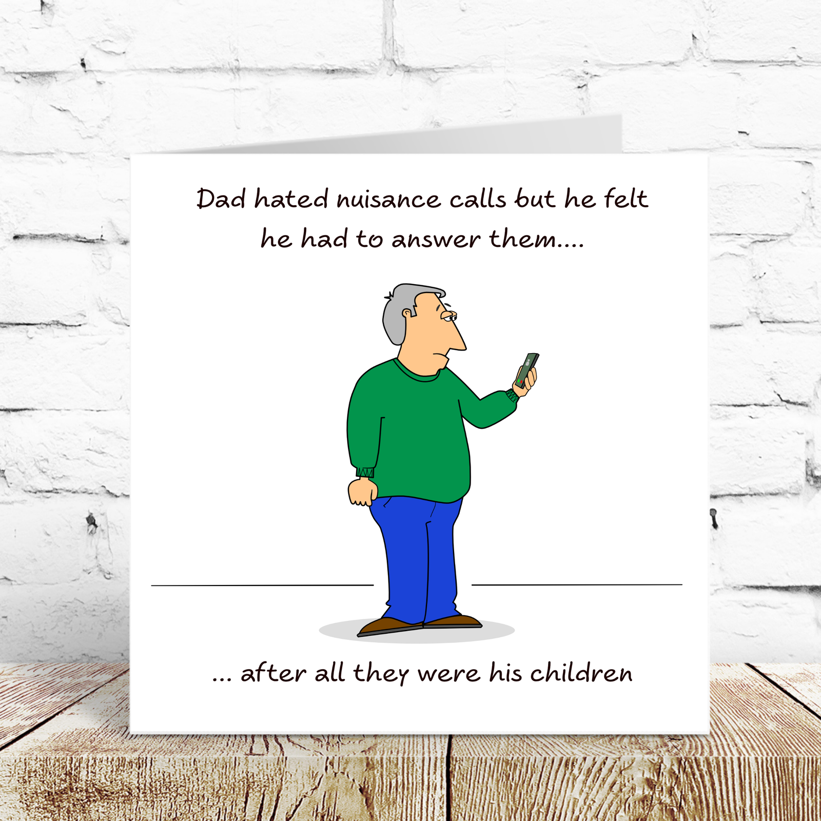 Funny Father's Day Card or Dad Birthday Card Cheeky Humorous Cartoon Joke Swizzoo
