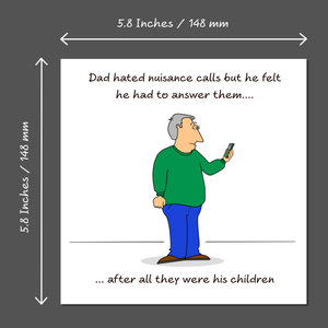 Funny Father's Day Card or Dad Birthday Card Cheeky Humorous Cartoon Joke Swizzoo