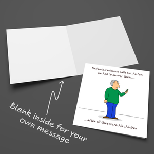 Funny Father's Day Card or Dad Birthday Card Cheeky Humorous Cartoon Joke Swizzoo