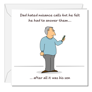 Funny Dad Birthday Card / Father's Day Card from his Son - Best Dad - Humour amusing