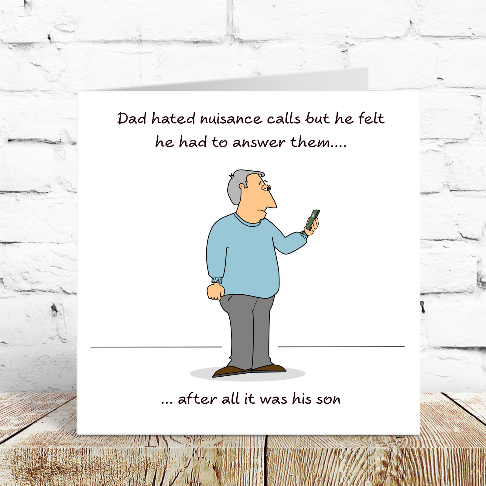 Funny Dad Birthday Card / Father's Day Card from his Son - Best Dad - Humour amusing