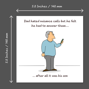 Funny Dad Birthday Card / Father's Day Card from his Son - Best Dad - Humour amusing