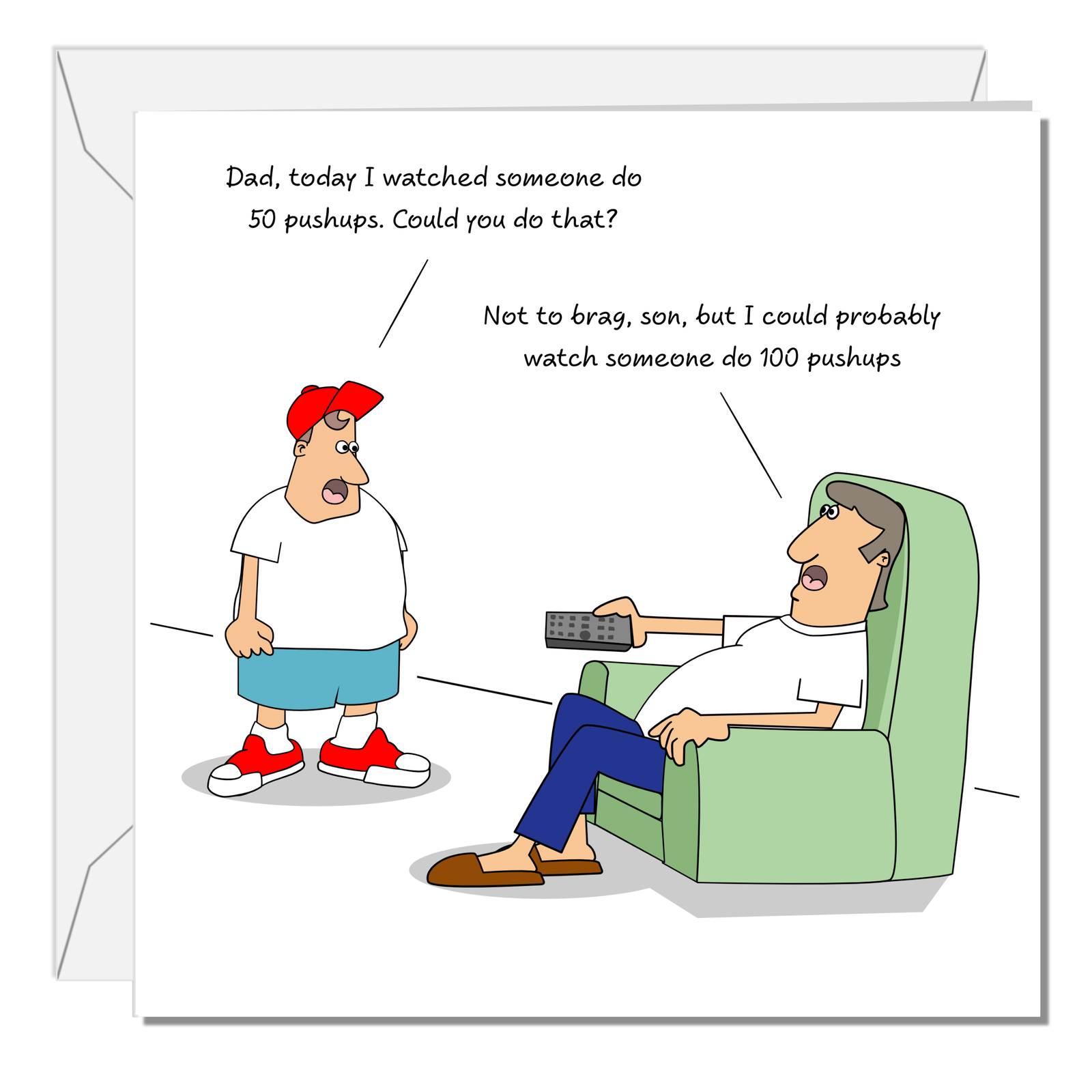 Funny Father's Day Card or Dad Birthday Card Cheeky Humor Cartoon Joke Swizzoo